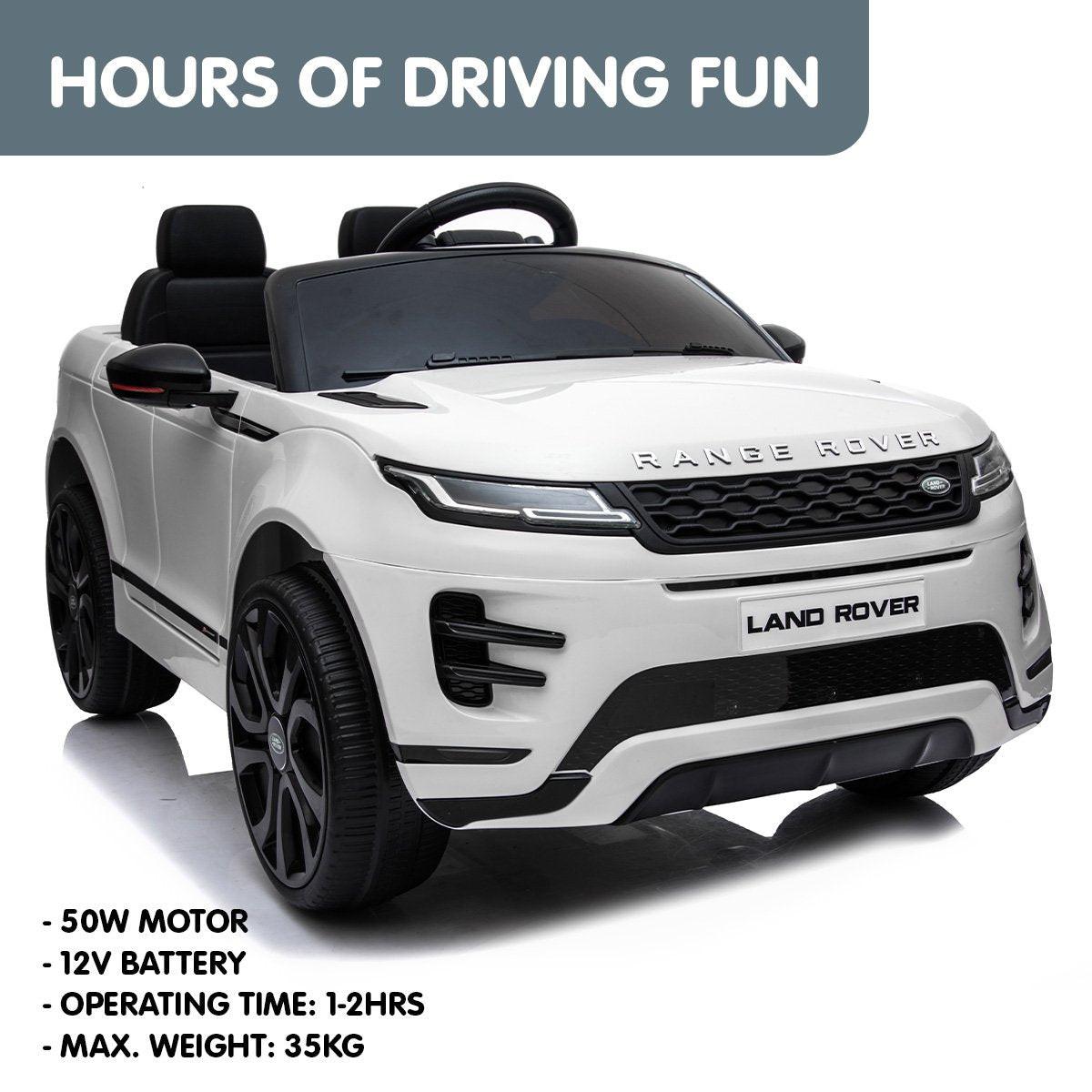 Kahuna Land Rover Licensed Kids Electric Ride On Car Remote Control - White.