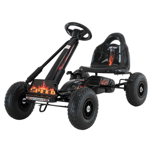 Kahuna G95 Kids Ride On Pedal-Powered Go Kart - Black.