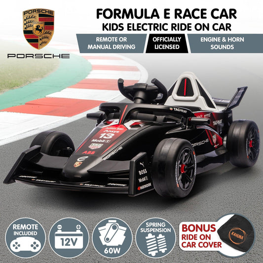 Kahuna Porsche Formula E Kids Electric Ride-on Car With Remote Control.