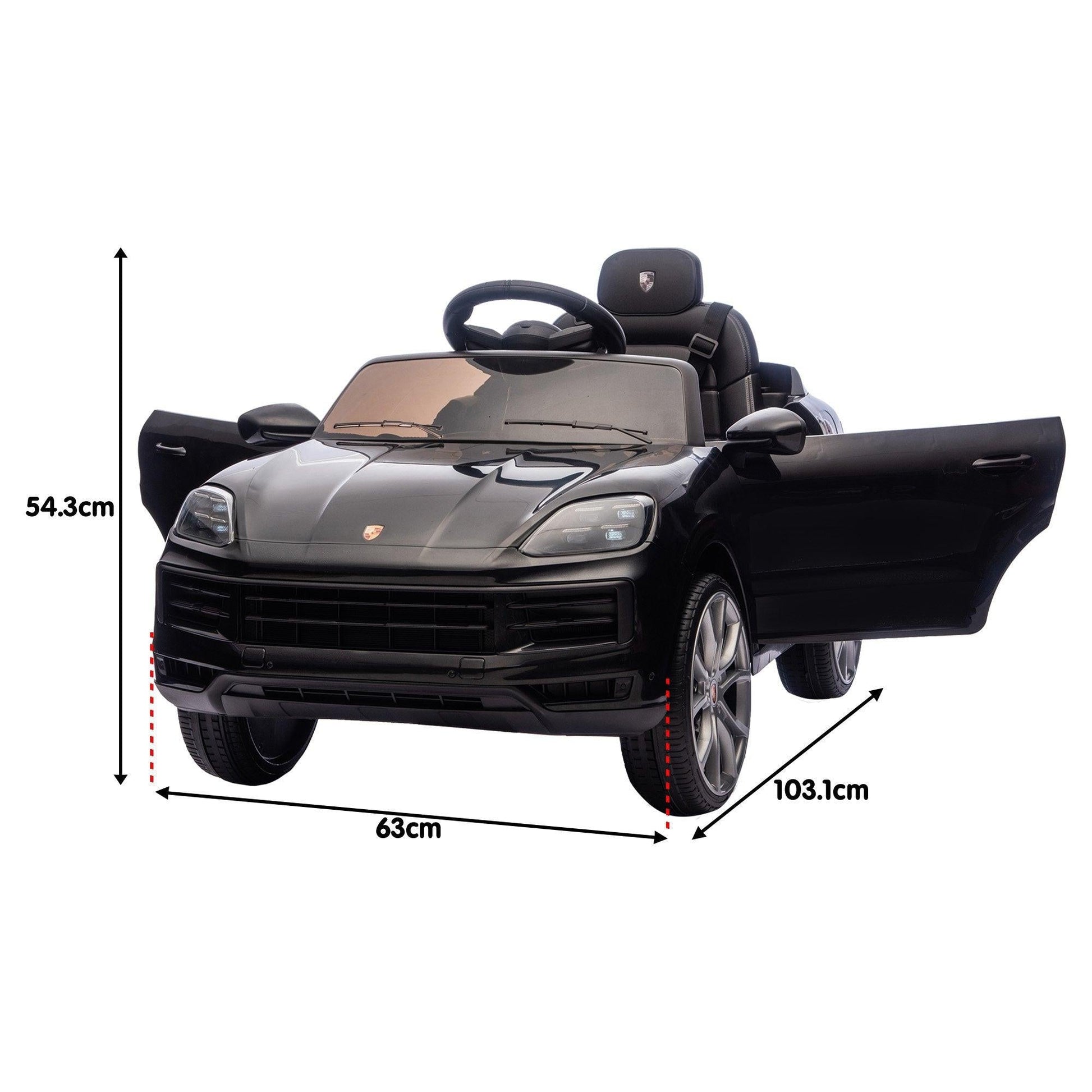 Kahuna Porsche Cayenne E Hybrid Coupe Licensed Kids Electric Ride On Car w/Remote Control 50W Dual Motors Speed Settings.