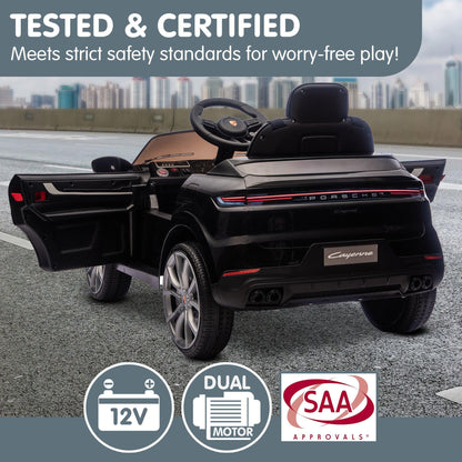 Kahuna Porsche Cayenne E Hybrid Coupe Licensed Kids Electric Ride On Car w/Remote Control 50W Dual Motors Speed Settings.