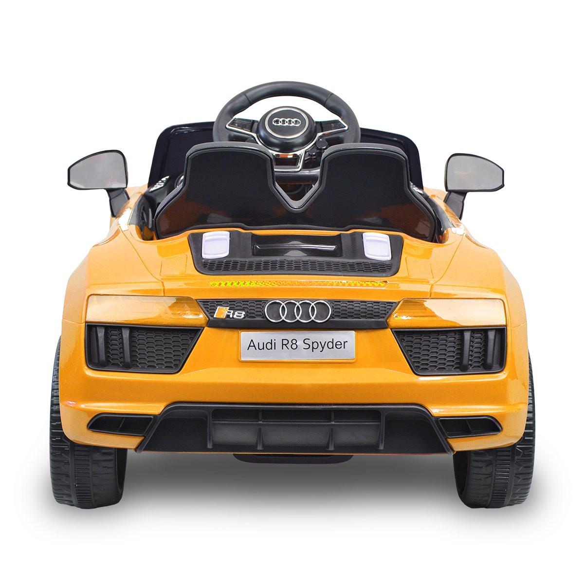 Kahuna R8 Spyder Audi Licensed Kids Electric Ride On Car Remote Control - Yellow.
