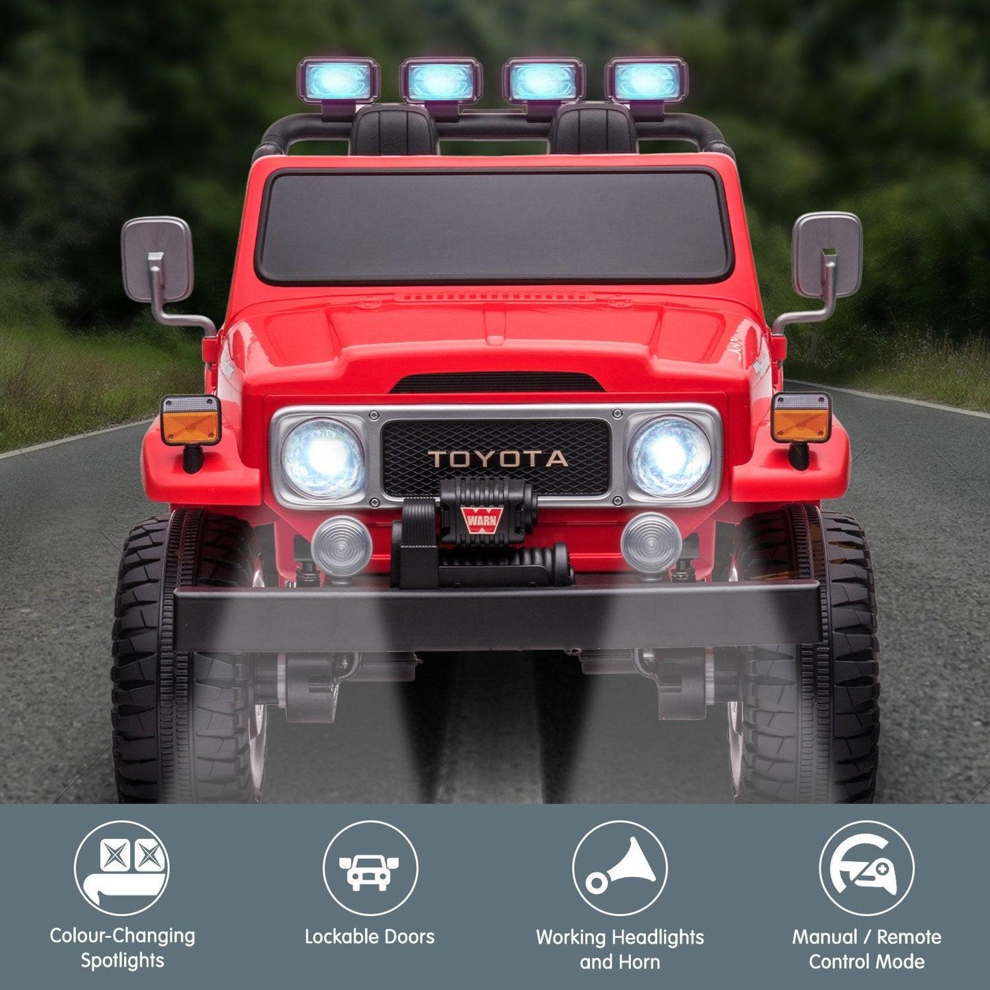 Kahuna Licensed Toyota FJ-40 Electric Kids Ride On Car by Kahuna - Red.