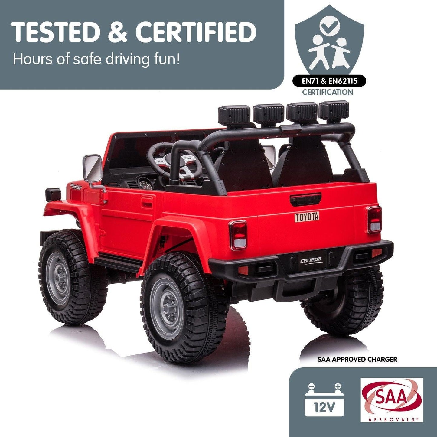 Kahuna Licensed Toyota FJ-40 Electric Kids Ride On Car by Kahuna - Red.