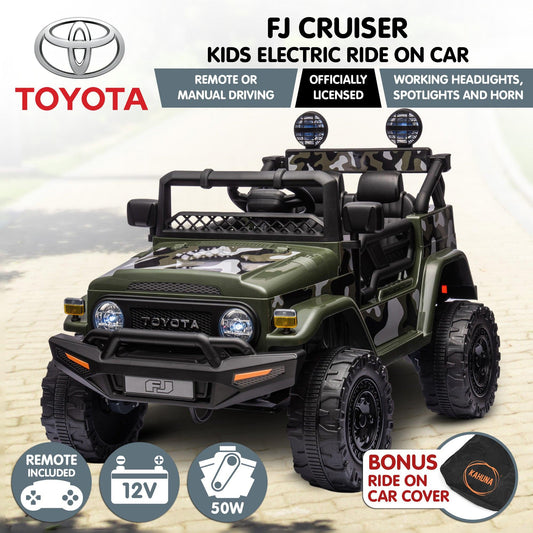 Kahuna Authorised Toyota FJ Cruiser Kids Electric Ride On Car - Green.