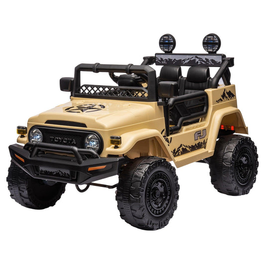 Kahuna Authorised Toyota Fj Cruiser Kids Electric Ride On Car - Khaki.