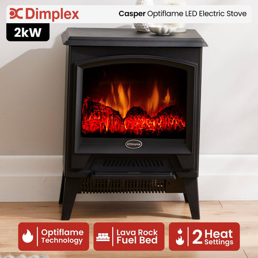 Dimplex 2kW Casper Optiflame Portable Electric Stove.