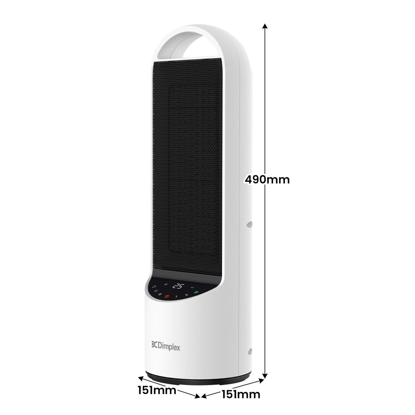 Dimplex 2kW Personal DC Digital Ceramic Heater in Black and White.