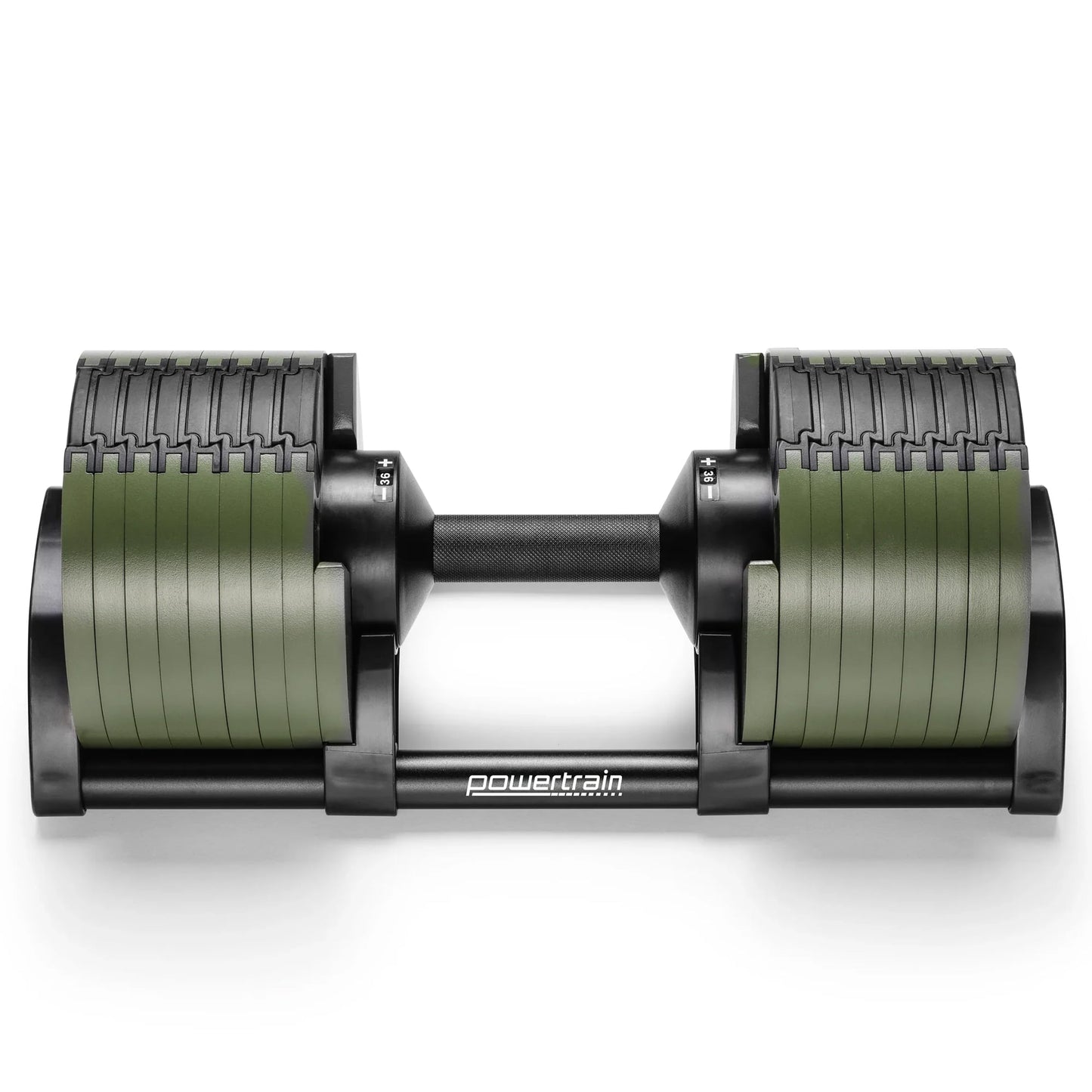 Powertrain Eon Dial-Up 36KG Adjustable Dumbbell - Green.