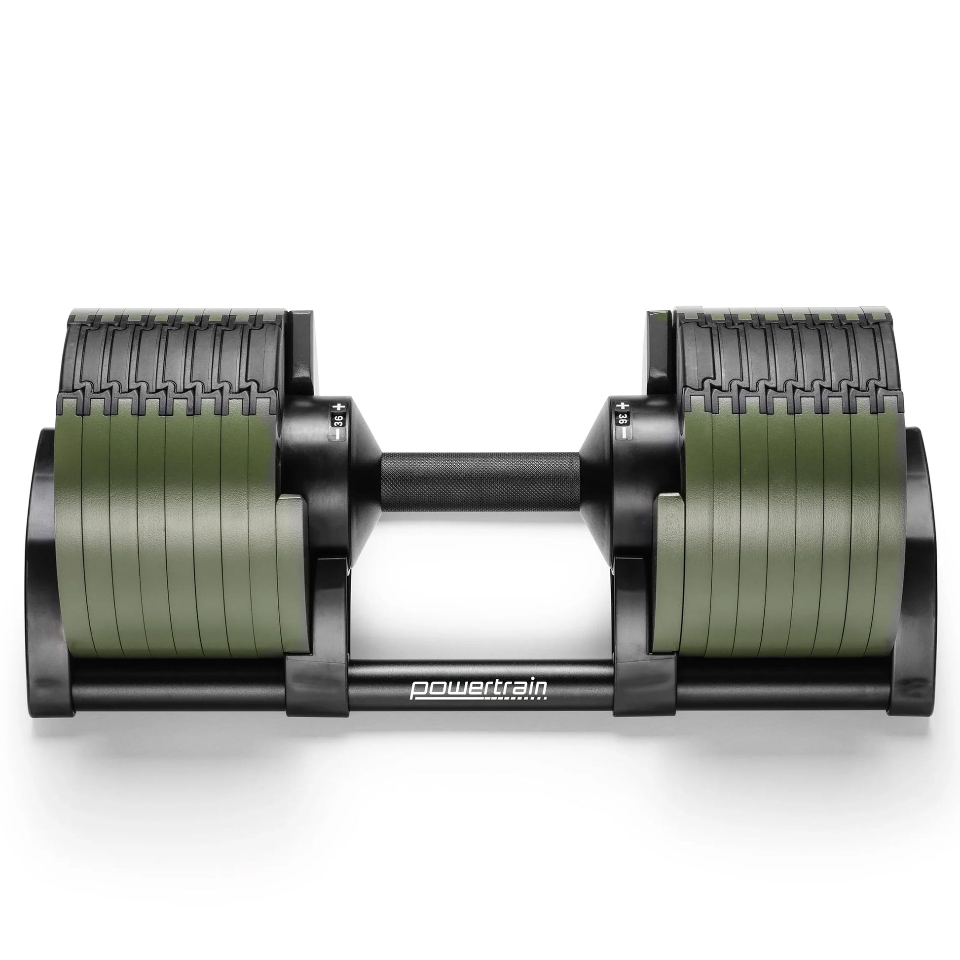 Powertrain Eon Dial-Up 36KG Adjustable Dumbbell - Green.