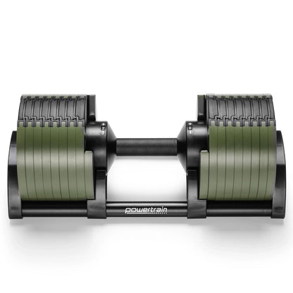 Powertrain Eon Dial-Up 36KG Adjustable Dumbbell - Green.