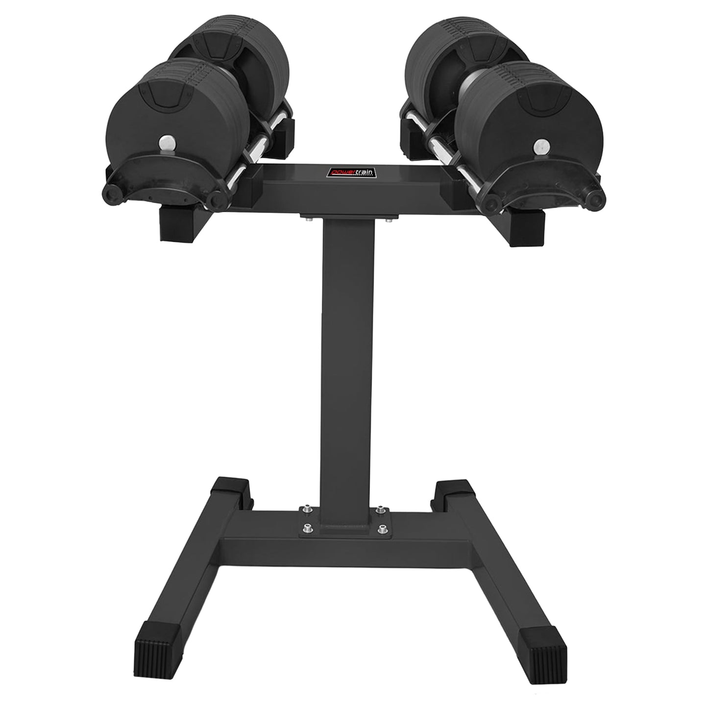 Powertrain Eon 2 X 45kg Adjustable Dumbbells W/ Stand Heavy-duty Storage Rack Home Gym 9 Strength Training Equipment.