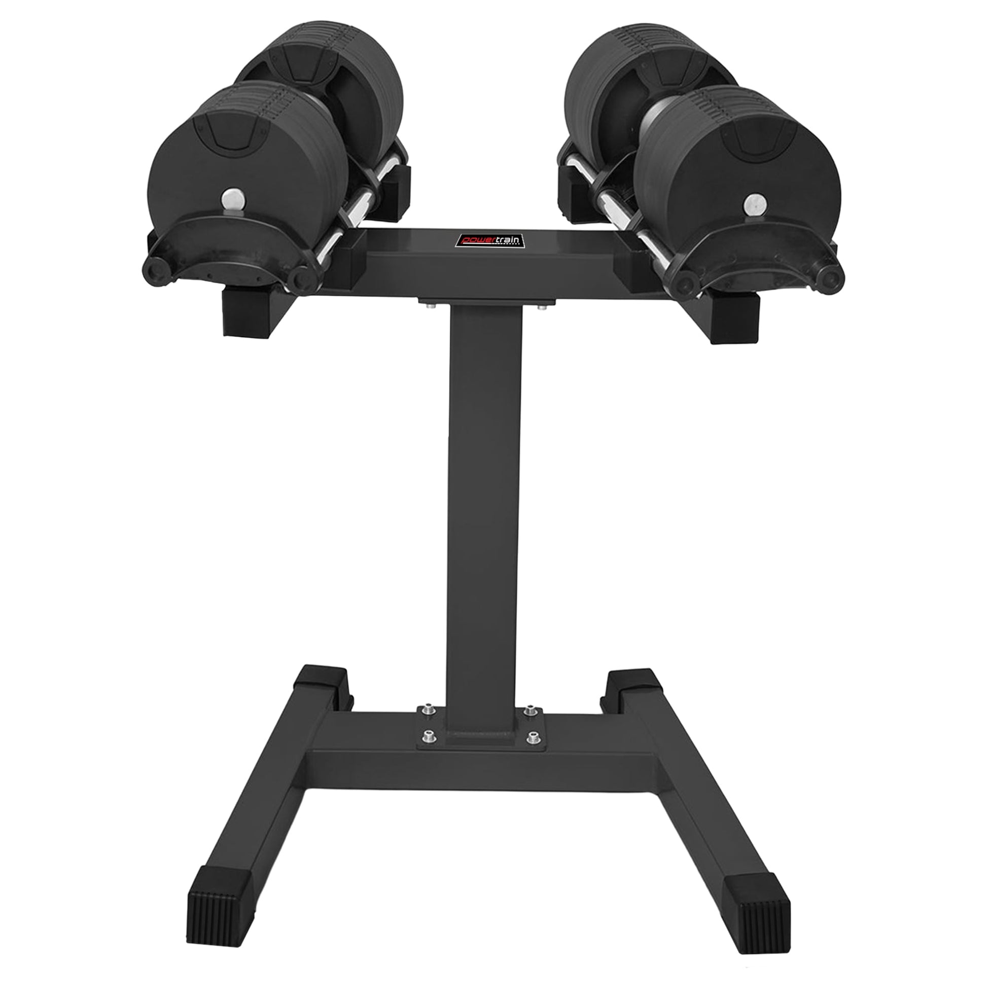 Powertrain Eon 2 X 45kg Adjustable Dumbbells W/ Stand Heavy-duty Storage Rack Home Gym 9 Strength Training Equipment.
