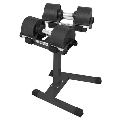 Powertrain Eon 2 X 45kg Adjustable Dumbbells W/ Stand Heavy-duty Storage Rack Home Gym 9 Strength Training Equipment.