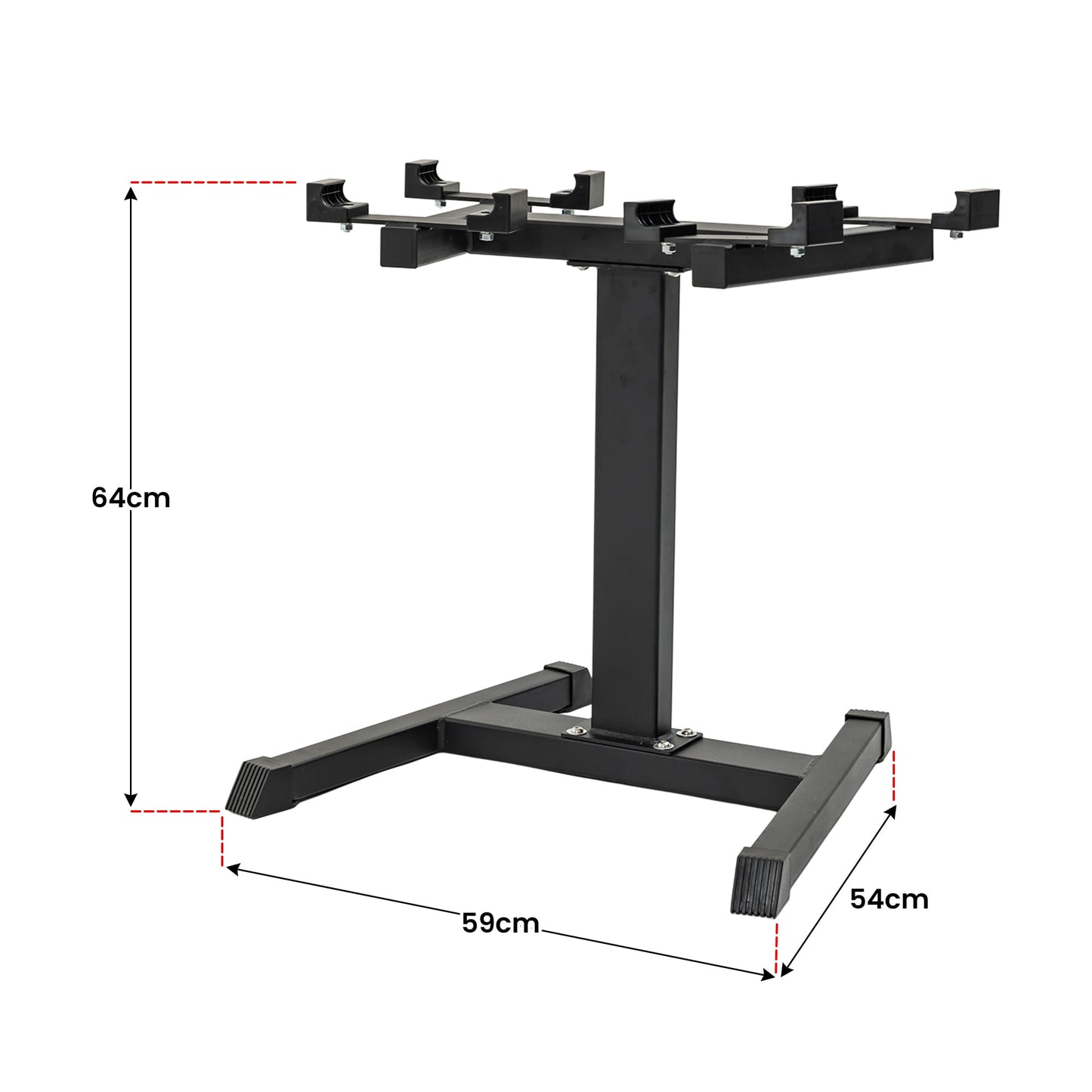 Powertrain Eon 2 X 45kg Adjustable Dumbbells W/ Stand Heavy-duty Storage Rack Home Gym 9 Strength Training Equipment.
