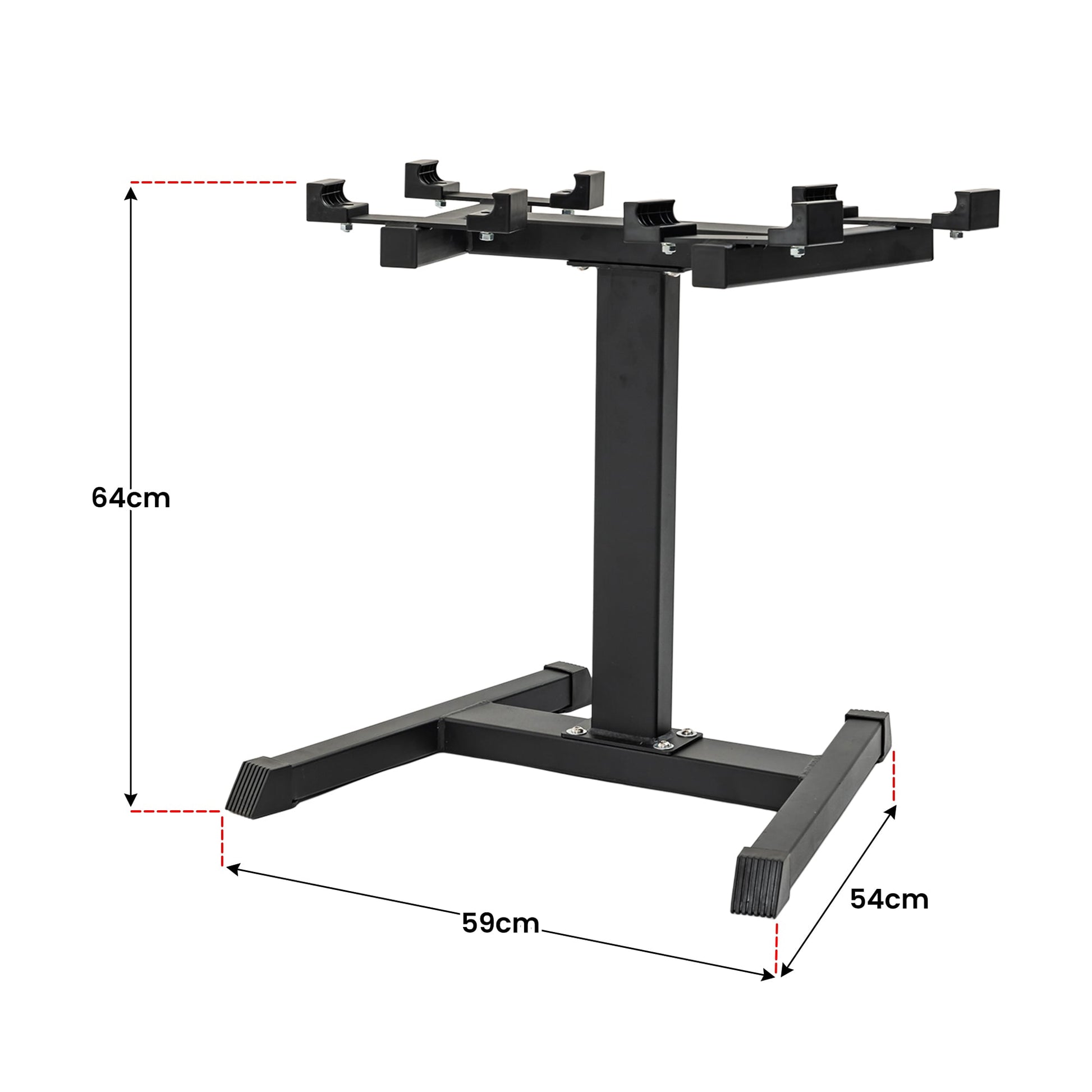 Powertrain Eon 2 X 45kg Adjustable Dumbbells W/ Stand Heavy-duty Storage Rack Home Gym 9 Strength Training Equipment.