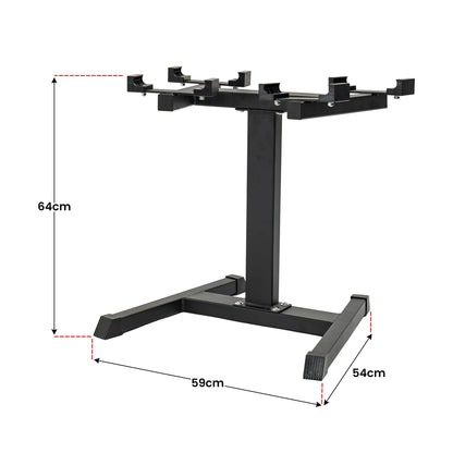 Powertrain Eon 2 X 45kg Adjustable Dumbbells W/ Stand Heavy-duty Storage Rack Home Gym 9 Strength Training Equipment.