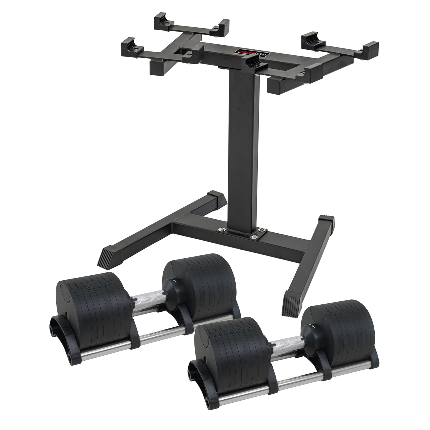 Powertrain Eon 2 X 45kg Adjustable Dumbbells W/ Stand Heavy-duty Storage Rack Home Gym 9 Strength Training Equipment.