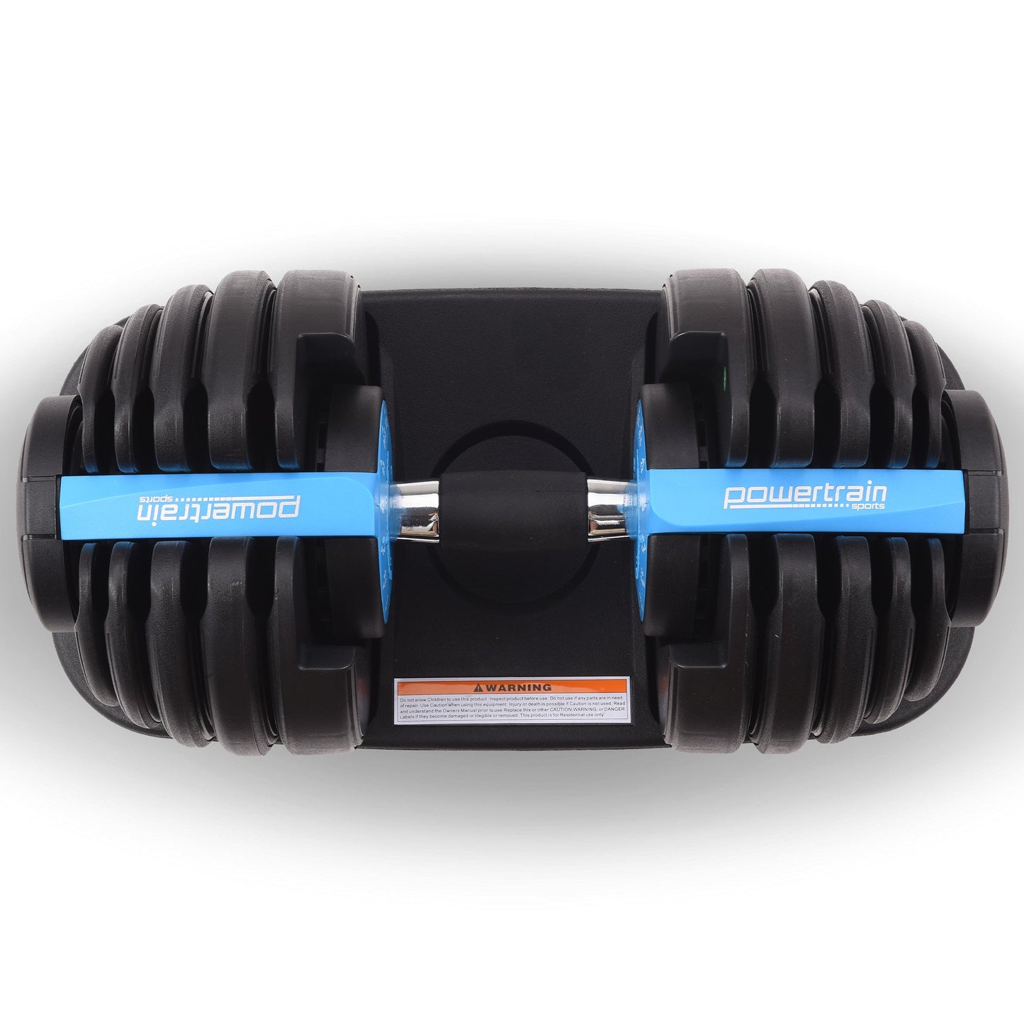 Powertrain 24KG Adjustable Home Gym Dumbbell - Blue