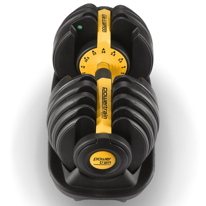 Powertrain 24KG  Adjustable Home Gym Dumbbell - Gold