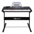 Karrera 61 Keys Electronic LED Keyboard Piano with Stand - Black.