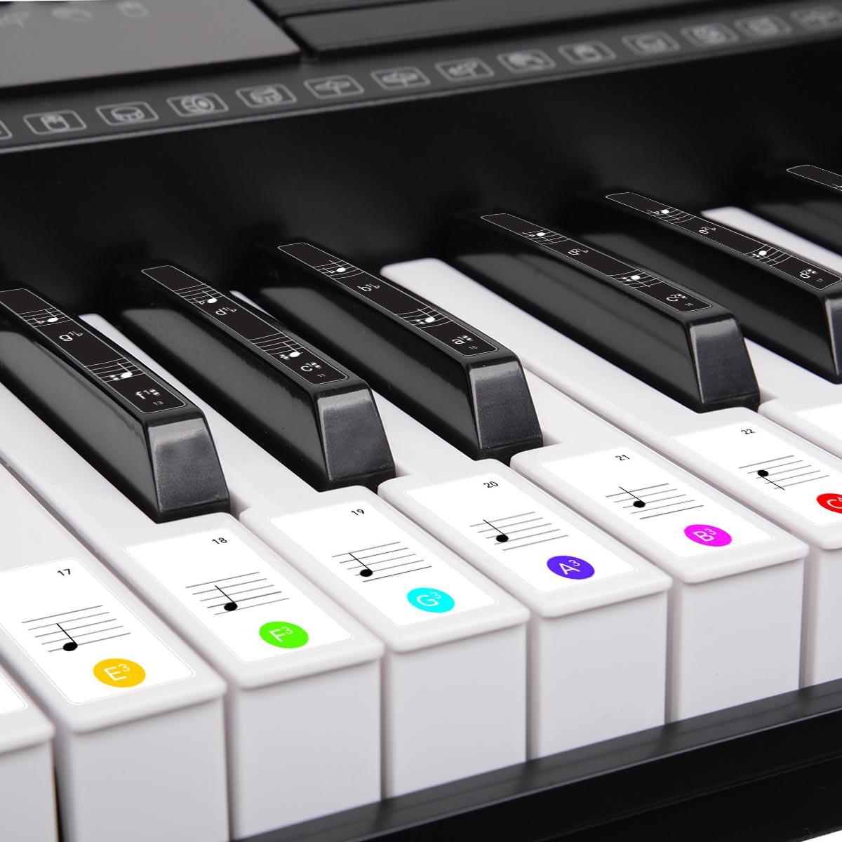 Karrera 61 Keys Electronic LED Keyboard Piano with Stand - Black.