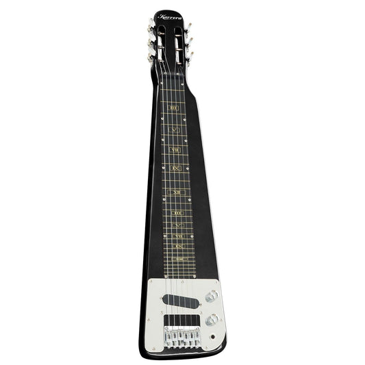 Karrera 29in 6-String Lap Steel Hawaiian Guitar - Black.