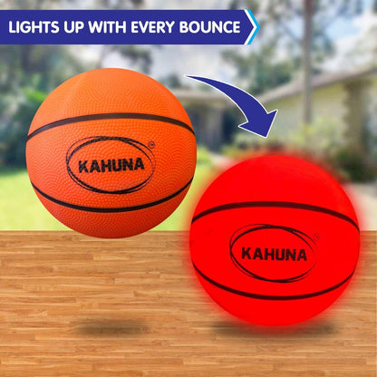 Kahuna Basketball L.e.d Glow Light Up Trampoline Ball.