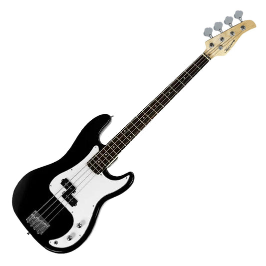 Karrera 39in Electric Guitar Bass Tuner Music 4-String Instrument Full Size Black.
