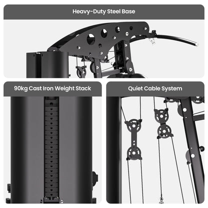Powertrain Home Multi Gym 560 Full Body Training with 90kg Weight Stack Home Gym.