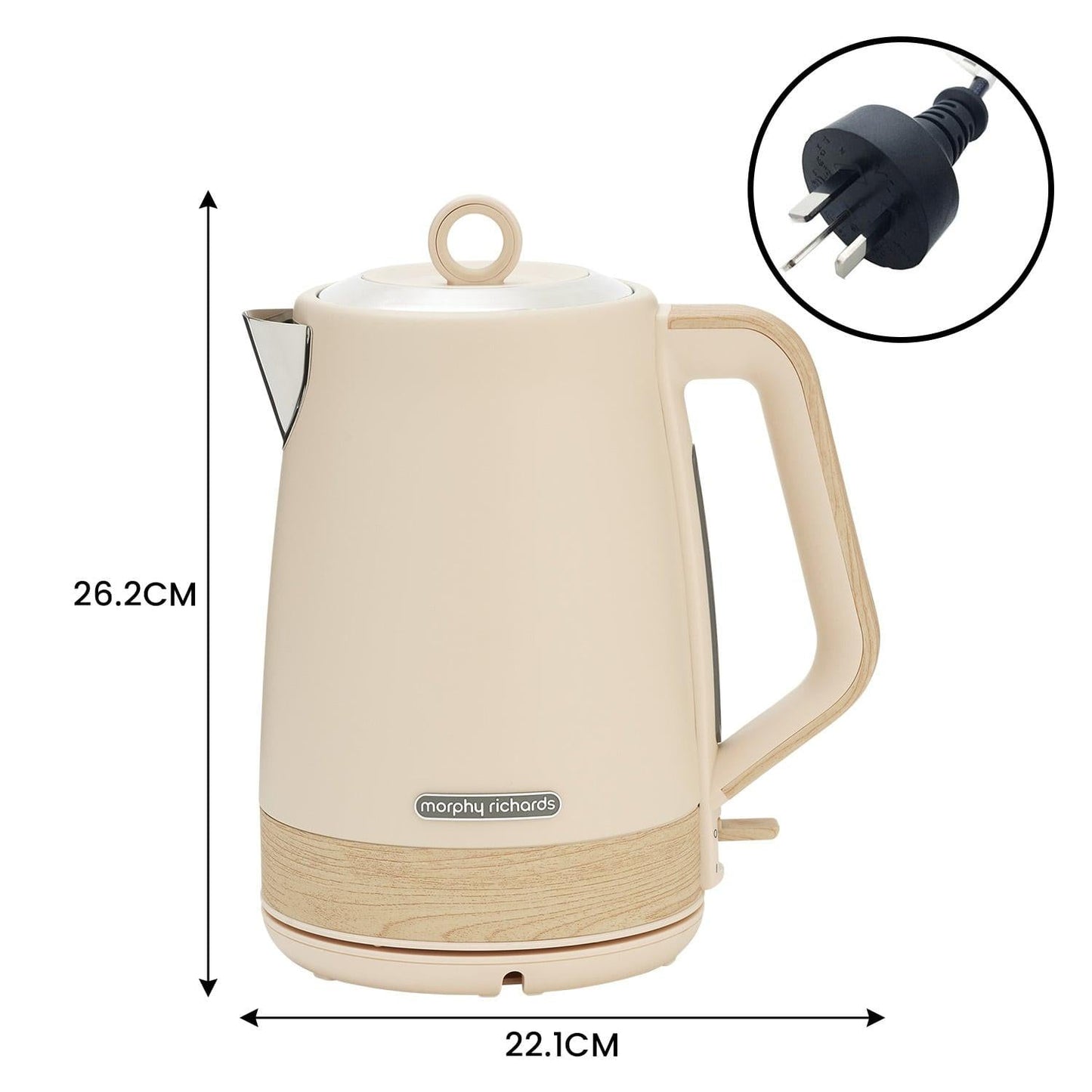 Morphy Richards 1.7L Electric Kettle Essence Scandi Swivel Base Boil-Dry Protection.