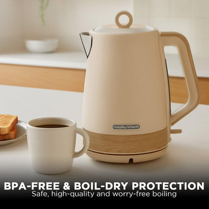 Morphy Richards 1.7L Electric Kettle Essence Scandi Swivel Base Boil-Dry Protection.