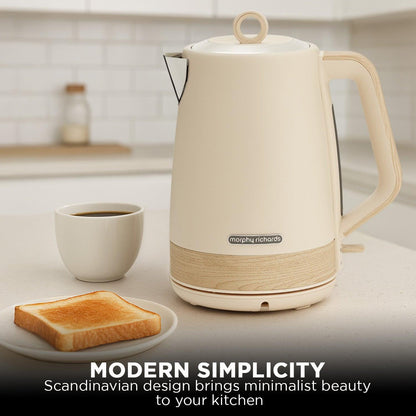 Morphy Richards 1.7L Electric Kettle Essence Scandi Swivel Base Boil-Dry Protection.