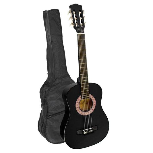 Karrera 34in Acoustic Children Wooden Guitar - Black.