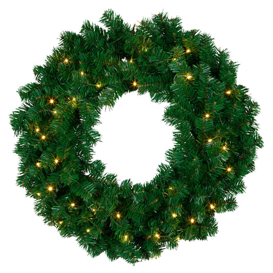 Christabelle 61cm Chadwick Christmas Wreath with LED Lights Front Door Decoration Ornament