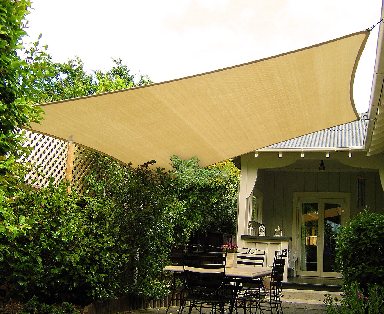 Wallaroo Rectangular Shade Sail 6m x 4m - Sand.