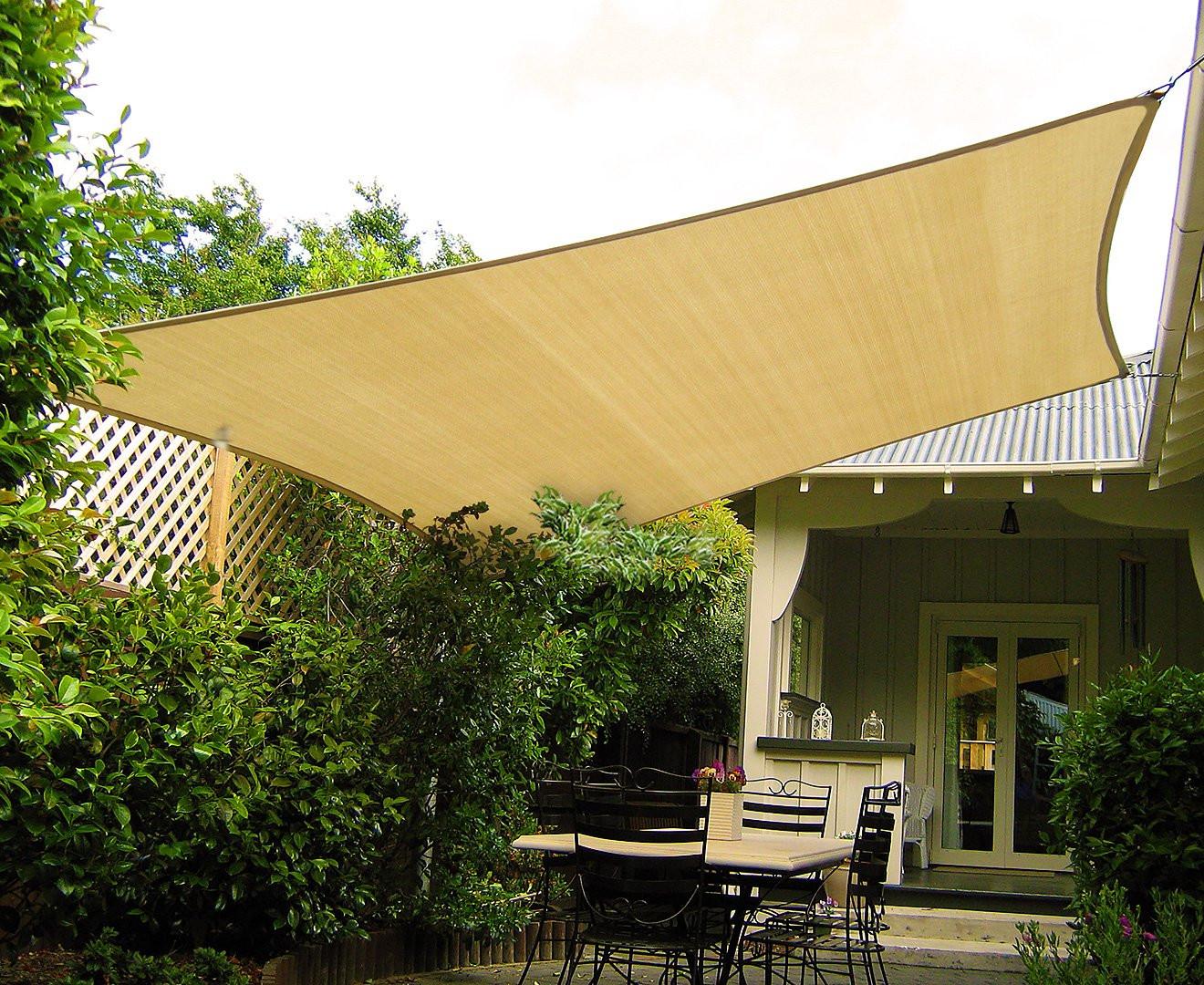 Wallaroo Rectangular Shade Sail 7m x 6m - Sand.