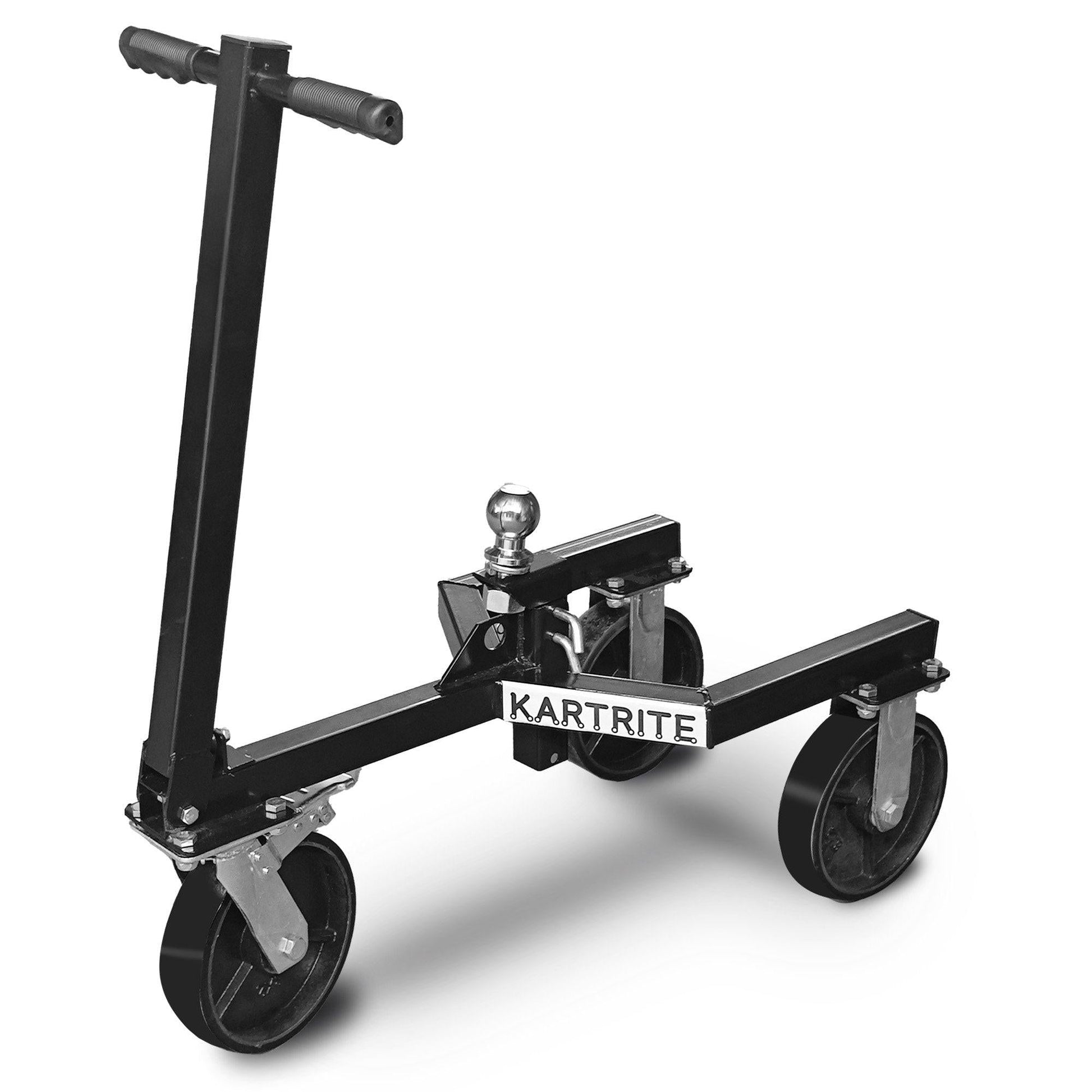 Kartrite Trailer Dolly Adjustable 2in Hitch Ball 1500kg Tongue Weight Capacity w/8in Swivel Wheels Steel Trailer Mover.