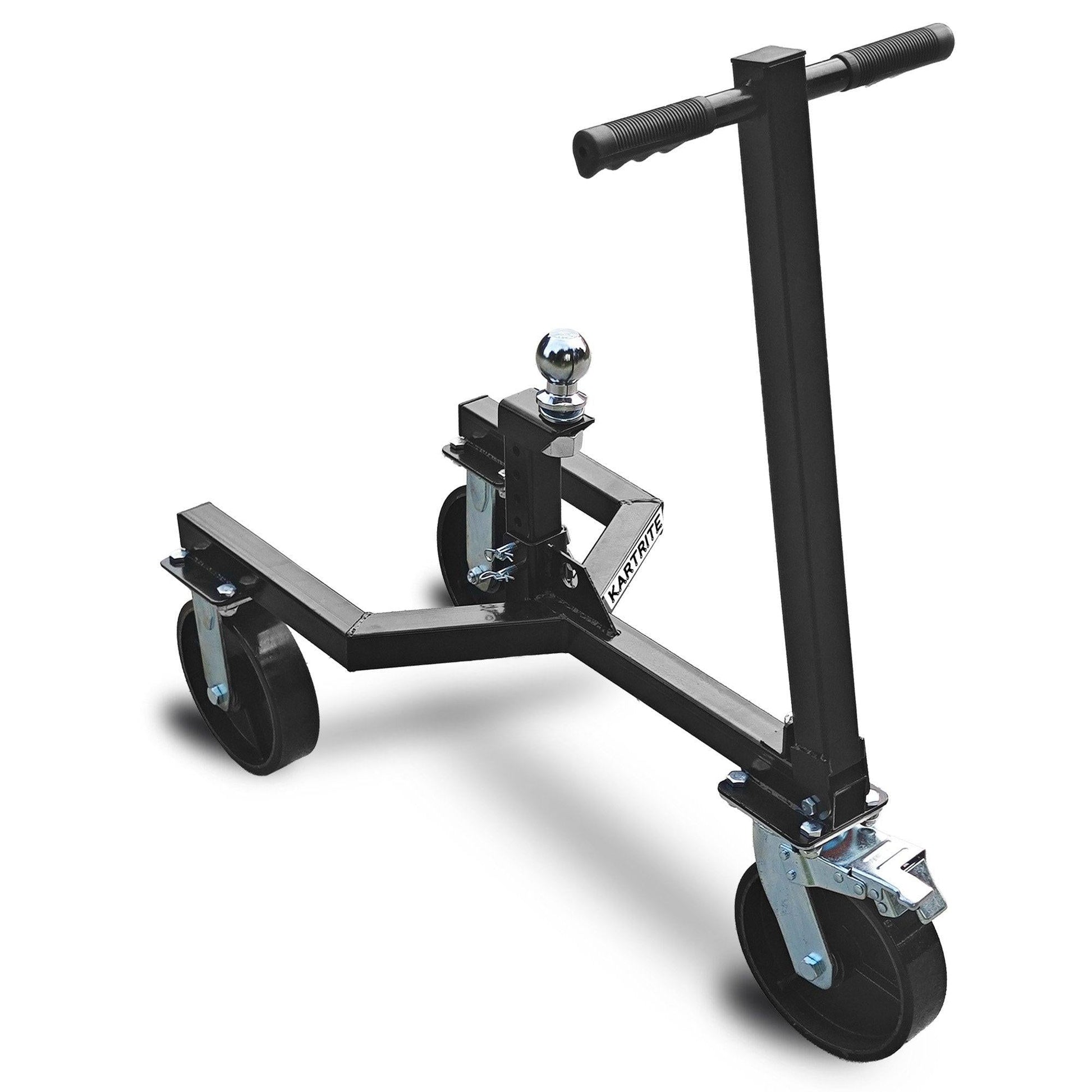 Kartrite Trailer Dolly Adjustable 2in Hitch Ball 1500kg Tongue Weight Capacity w/8in Swivel Wheels Steel Trailer Mover.