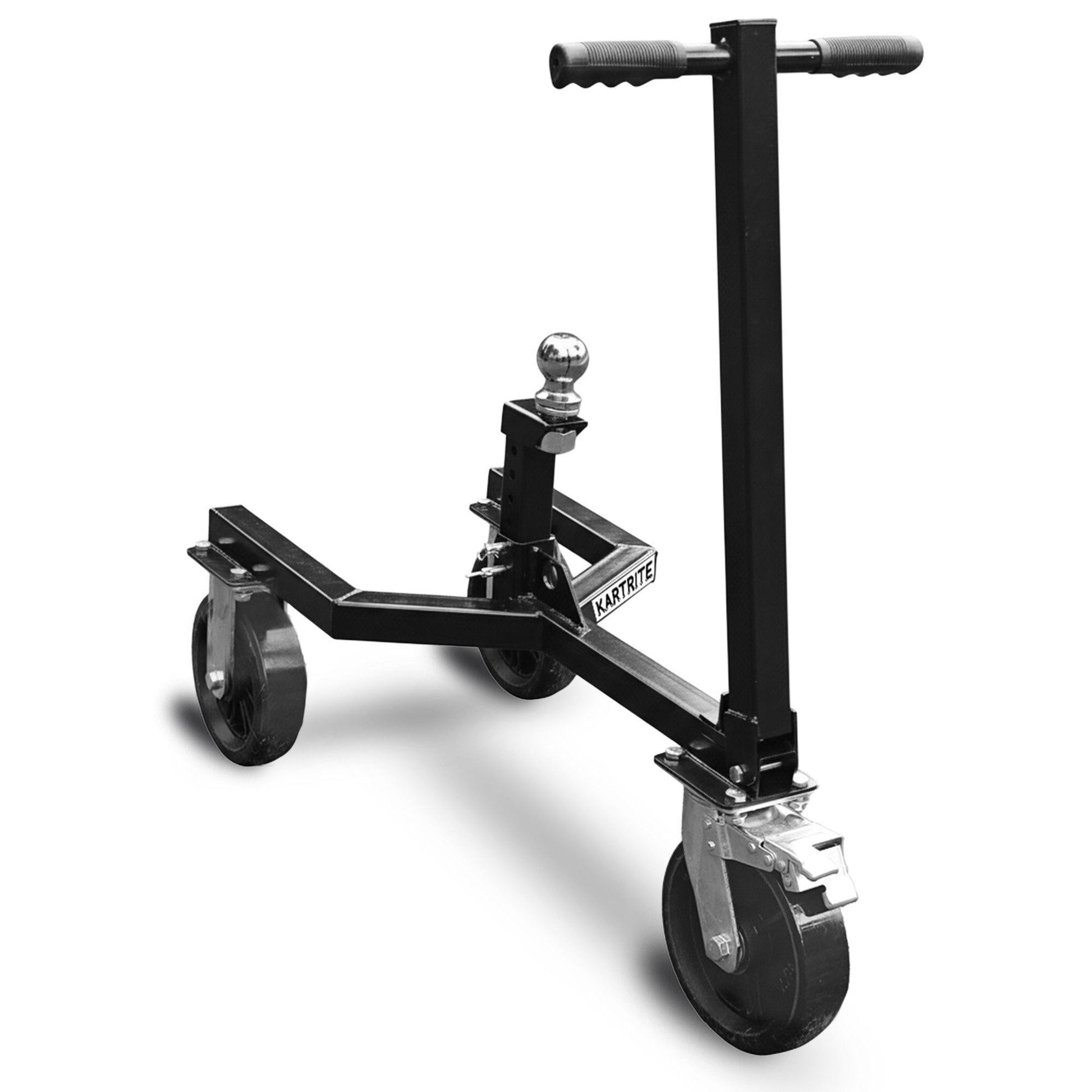 Kartrite Trailer Dolly Adjustable 2in Hitch Ball 1500kg Tongue Weight Capacity w/8in Swivel Wheels Steel Trailer Mover.