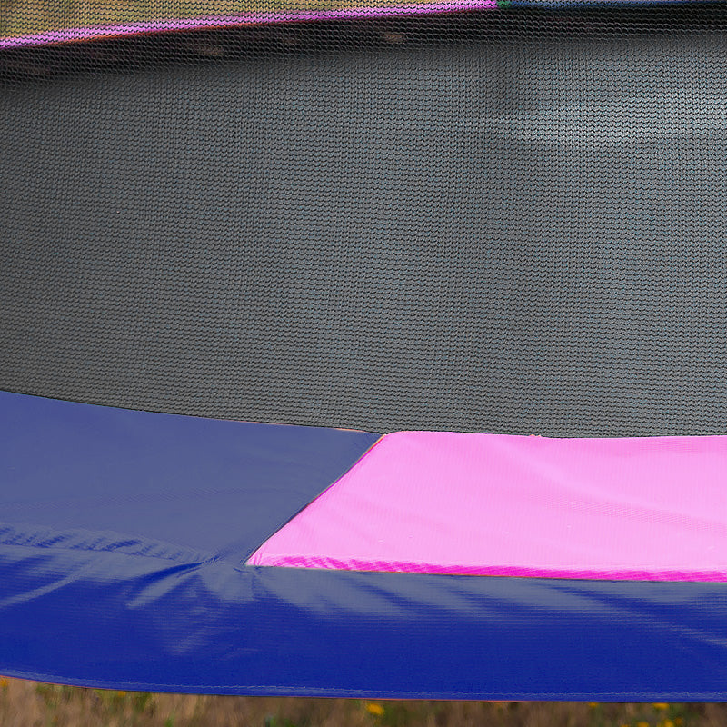 Kahuna 12ft Trampoline Free Ladder Spring Mat Net Safety Pad Cover Round Enclosure - Rainbow.