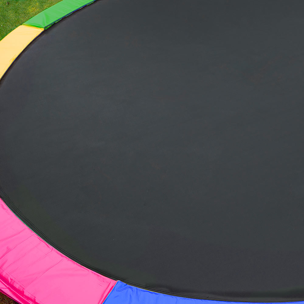 Kahuna 12ft Trampoline Free Ladder Spring Mat Net Safety Pad Cover Round Enclosure - Rainbow.