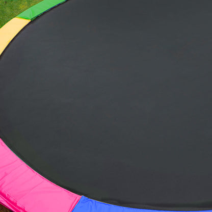 Kahuna 12ft Trampoline Free Ladder Spring Mat Net Safety Pad Cover Round Enclosure - Rainbow.
