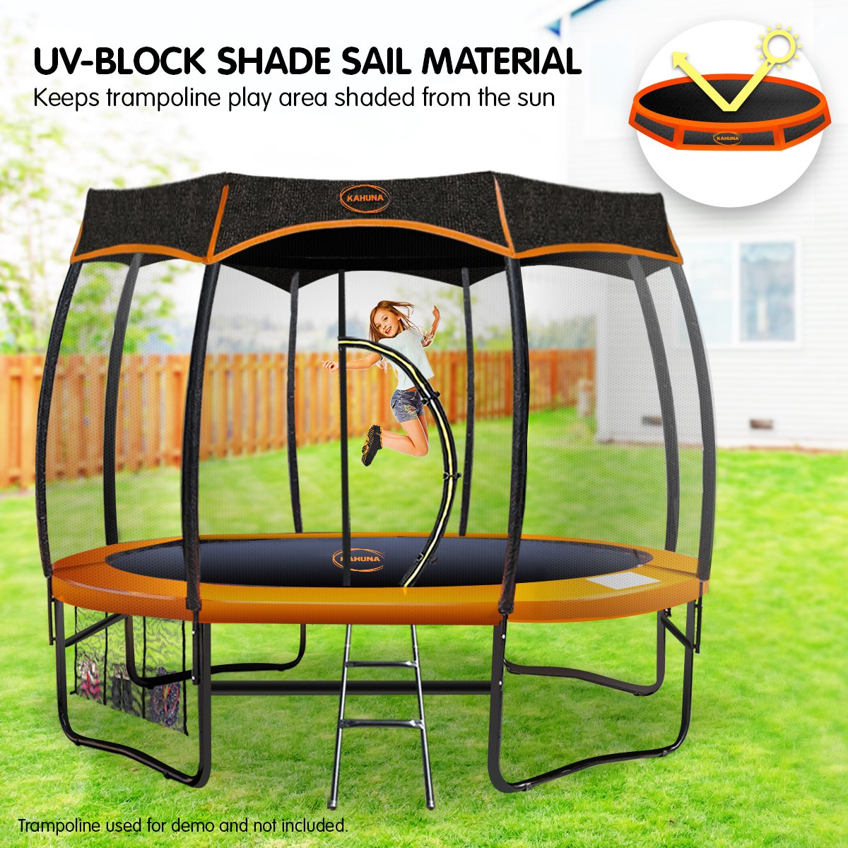 Kahuna 10ft Removable Twister Trampoline Roof Shade Cover.
