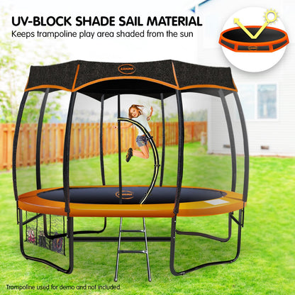 Kahuna 10ft Removable Twister Trampoline Roof Shade Cover.