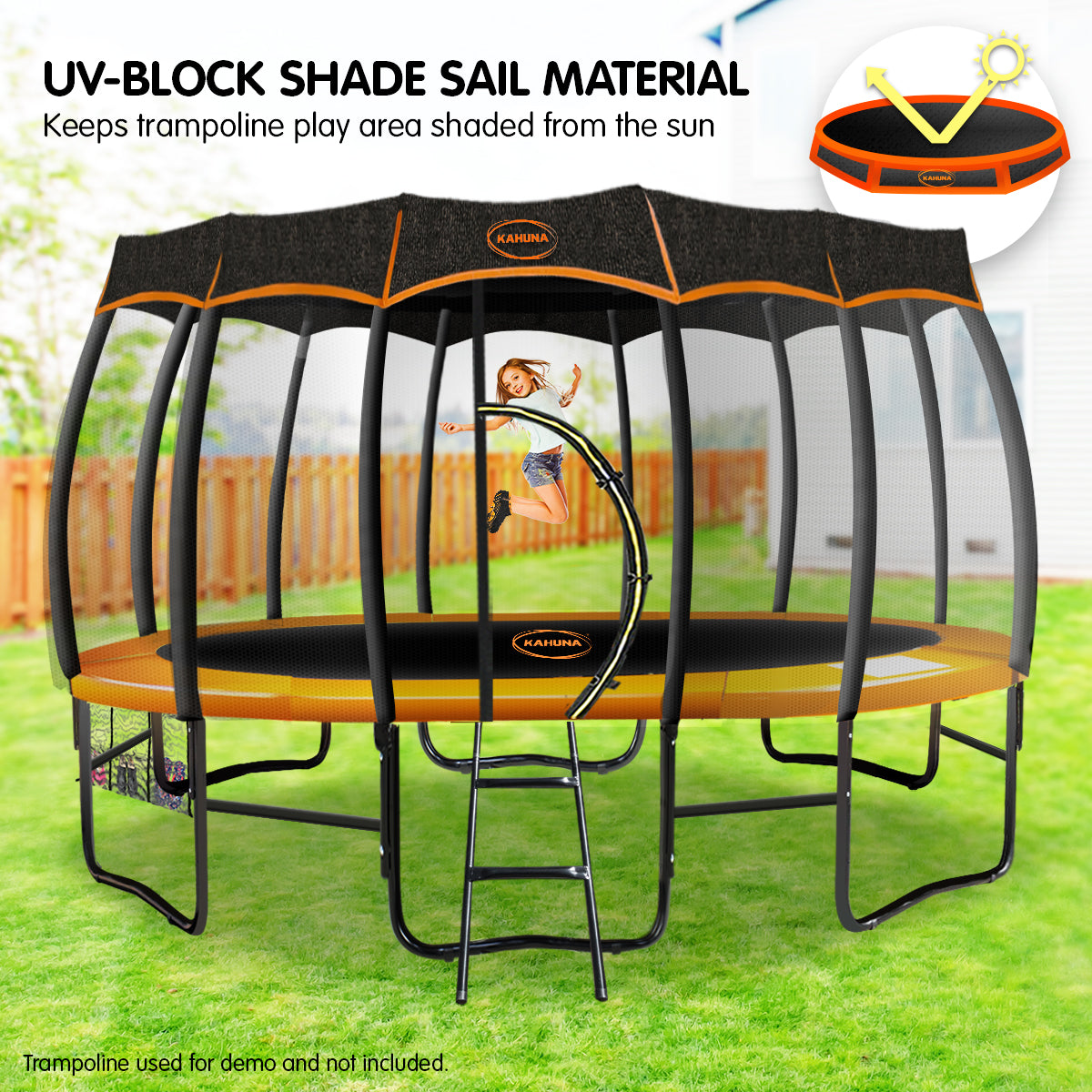 Kahuna 12ft Removable Twister Trampoline Roof Shade Cover.