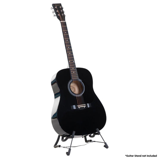 Karrera 41in Acoustic Wooden Guitar with Bag - Black.