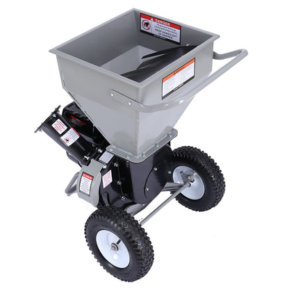 Ducar Wood Chipper Shredder Mulcher Garden 8hp Petrol Motor Upright Grinder - Silver.