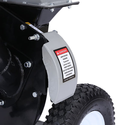 Ducar Wood Chipper Shredder Mulcher Garden 8hp Petrol Motor Upright Grinder - Silver.