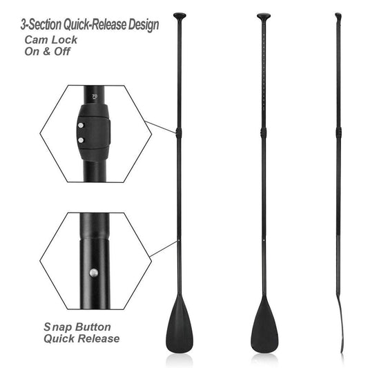Alloy Adjustable 2-part SUP Paddle Stand Up Paddle Board Edge Guard 160-215cm Double.